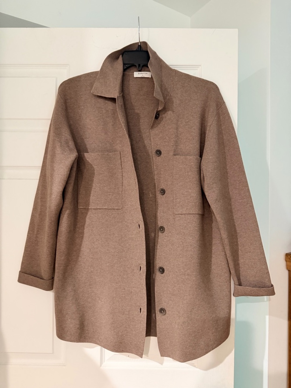 Babaton Women's Brown Button-Front Coat Jacket
